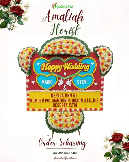 Papan Bunga Pernikahan Sukaringin